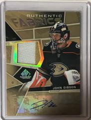 John Gibson [Autograph] Hockey Cards 2021 SP Game Used Authentic Fabrics Prices