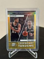 Tim Duncan, Tony Parker [Gold] #7 Basketball Cards 2021 Panini Contenders Optic Legendary Tandems Prices