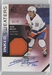 Josh Bailey [Patch] #IS-JB Hockey Cards 2021 SP Game Used Inked Sweaters Autograph Prices