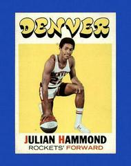 Julian Hammond Basketball Cards 1971 Topps Prices