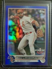 Evan Longoria [Blue Foil] #8 Baseball Cards 2022 Topps Opening Day Prices