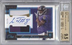 Lamar Jackson [Dual Patch Autograph Blue] #66 Football Cards 2018 Panini One Prices
