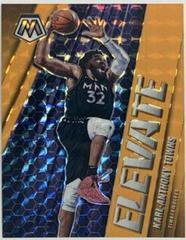Karl Anthony Towns [Orange Fluorescent] #15 Basketball Cards 2020 Panini Mosaic Elevate Prices