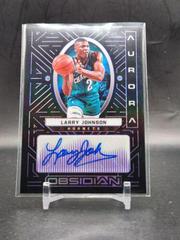 Larry Johnson [Purple] #AUR-LJO Basketball Cards 2021 Panini Obsidian Aurora Autographs Prices