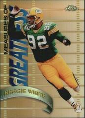 Reggie White [Refractor] #MG8 Football Cards 1998 Topps Chrome Measures of Greatness Prices