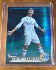Cristiano Ronaldo [Blue Prism] #7 Soccer Cards 2022 Stadium Club Chrome UEFA Competitions Prices