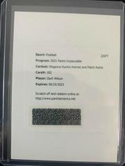 Zach Wilson [Helmet, Patch Autograph] Football Cards 2021 Panini Impeccable Prices