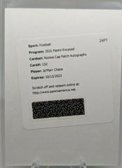 Ja'Marr Chase [Cap Patch Autograph] #132 Football Cards 2021 Panini Encased Prices