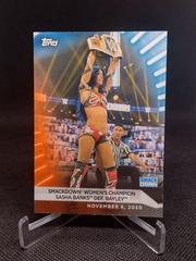 SmackDown Women's Champion Sasha Banks def. Bayley [Orange] #92 Wrestling Cards 2021 Topps WWE Women's Division Prices