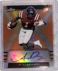 A.J. Brown Football Cards 2019 Leaf Metal Draft Autographs Prices