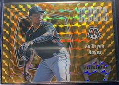 Ke'Bryan Hayes [Reactive Orange] #PD10 Baseball Cards 2021 Panini Mosaic Debuts Prices