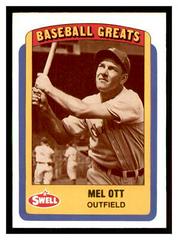 Mel Ott #55 Baseball Cards 1990 Swell Greats Prices