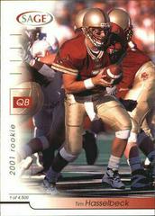 Tim Hasselbeck #20 Football Cards 2001 Sage Prices