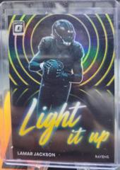 Lamar Jackson [Gold] Football Cards 2022 Panini Donruss Optic Light it Up Prices