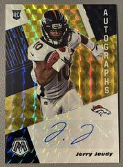 Jerry Jeudy [Gold] Football Cards 2020 Panini Mosaic Rookie Autographs Prices