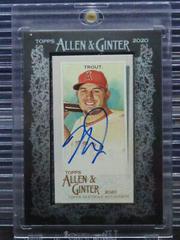 Mike Trout [Black Frame] #MA-MT Baseball Cards 2020 Topps Allen & Ginter Mini Autographs Prices