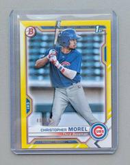 Christopher Morel [Yellow] Baseball Cards 2021 Bowman Paper Prospects Prices