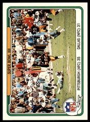 Super Bowl XIII [Pittsburgh vs. Dallas] Football Cards 1982 Fleer Team Action Prices