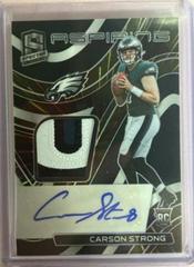 Carson Strong [Hyper] #APA-CST Football Cards 2022 Panini Spectra Aspiring Patch Autographs Prices