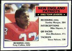 Tony Collins [Patriots Team Leaders] Football Cards 1983 Topps Prices