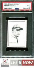 Frank Chance Baseball Cards 1950 Callahan Hall of Fame Prices