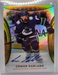 Conor Garland [Gold Autograph] #5 Hockey Cards 2022 Upper Deck Trilogy Prices