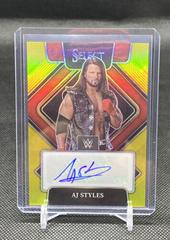 AJ Styles [Gold Prizm] Wrestling Cards 2022 Panini Select WWE Signatures Prices