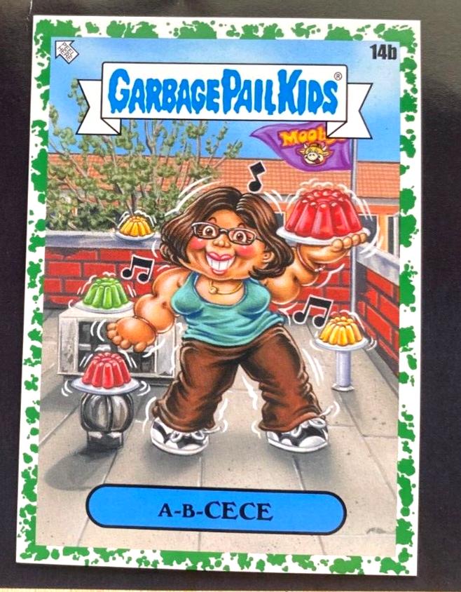 A-B- CECE [Green] #14b Garbage Pail Kids X View Askew