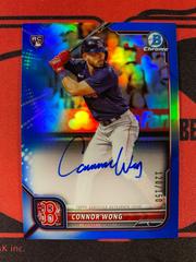 Connor Wong [Blue Refractor] #CRA-CW Baseball Cards 2022 Bowman Chrome Rookie Autographs Prices
