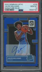 Jalen Williams [Signature Blue] #235 Basketball Cards 2022 Panini Donruss Optic Prices