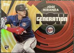 Jose Miranda [Gold] #GN-71 Baseball Cards 2022 Topps Update Generation Now Prices