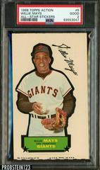 Willie Mays Baseball Cards 1968 Topps Action All Star Stickers Prices