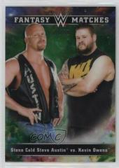 Kevin Owens, Steve Austin [Green] #FM-19 Wrestling Cards 2020 Topps WWE Chrome Fantasy Matches Prices