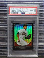 Carlos Correa [Black Refractor] #30 Baseball Cards 2013 Bowman Chrome Mini Prices