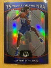 Keon Johnson #99 Basketball Cards 2021 Panini Mosaic 75 Years of the NBA Prices