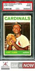 Curt Flood #103 Baseball Cards 1964 Venezuela Topps Prices