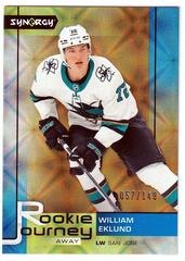 William Eklund [Gold] #RJ-3 Hockey Cards 2021 Upper Deck Synergy Rookie Journey Away Prices