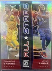 Domantas Sabonis, Julius Randle [Holo] #8 Basketball Cards 2021 Panini Donruss Optic All Stars Prices