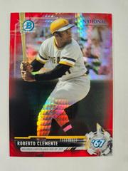 Roberto Clemente [Red Refractors] #BNR-RCL Baseball Cards 2017 Bowman Chrome National Convention Prices