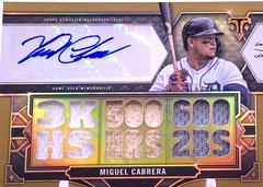 Miguel Cabrera [Gold] #TTAR-MC2 Baseball Cards 2022 Topps Triple Threads Autograph Relic Prices