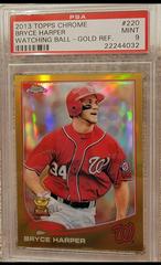 Bryce Harper [Watching Ball Gold Refractor] #220 Baseball Cards 2013 Topps Chrome Prices