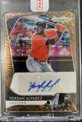 Yordan Alvarez [Bronze Donut Circles Prizm] #RA-YA Baseball Cards 2020 Panini Prizm Rookie Autographs Prices