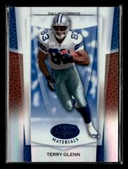 Terry Glenn [Mirror Blue] #3 Football Cards 2007 Leaf Certified Materials Prices