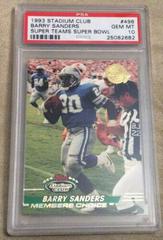 Barry Sanders #496 Football Cards 1993 Stadium Club Teams Super Bowl Prices