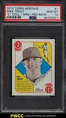 Mike Trout [Mini Red Back] Baseball Cards 2015 Topps Heritage '51 Collection Prices