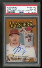Mike Trout [Orange Refractor] Baseball Cards 2021 Topps Finest 1997 Masters Autographs Prices