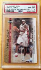 LeBron James [Gold] #16 Basketball Cards 2003 Upper Deck Phenomenal Beginning Prices