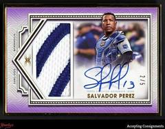 Salvador Perez [Purple] Baseball Cards 2022 Topps Definitive Framed Autograph Patch Collection Prices