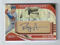 Riley Adams [Wood Signature] #107 Baseball Cards 2022 Panini Absolute Prices