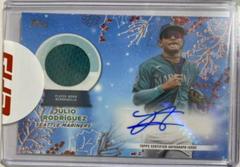 Julio Rodriguez [Red] Baseball Cards 2023 Topps Holiday Autograph Relics Prices
